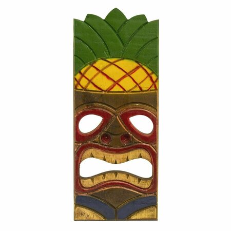 RUSTIC ARROW Wooden Tiki Mask Pineapple Wall Decor 120443